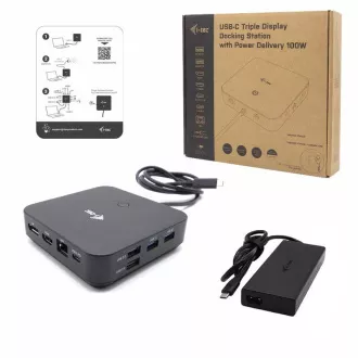 I-tec USB-C HDMI + Stație de andocare DP duală cu livrare de energie 100 W + încărcător universal i-tec 112 W