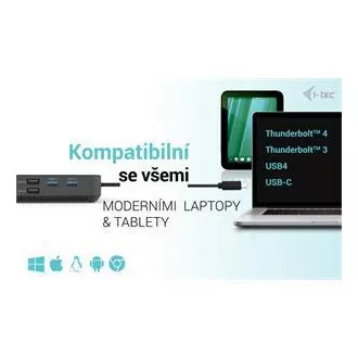 I-tec USB-C HDMI + Stație de andocare DP duală cu livrare de energie 100 W + încărcător universal i-tec 112 W