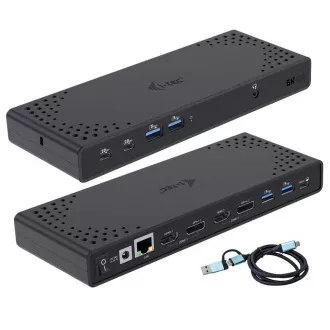 Stație de andocare I-tec USB 3.0 / USB-C / Thunderbolt Dual Display + PD 100W