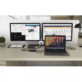 Adaptor video DP I-tec USB-C Dual 4K/60Hz (singure 8K/30Hz)