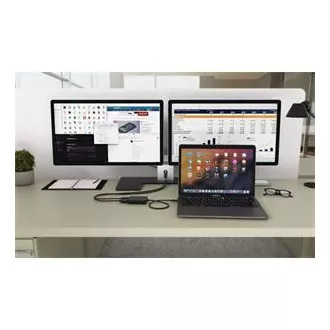 Adaptor video DP I-tec USB-C Dual 4K/60Hz (singure 8K/30Hz)