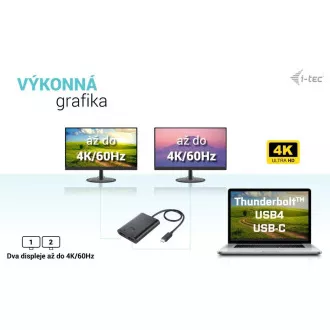 Adaptor video HDMI I-tec USB-C Dual 4K/60Hz (singure 8K/30Hz) Adaptor video HDMI I-tec USB-C Dual 4K/60Hz (singure 8K/30Hz)