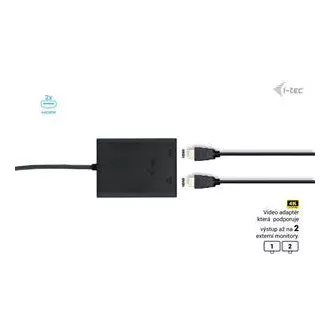 Adaptor video HDMI I-tec USB-C Dual 4K/60Hz (singure 8K/30Hz) Adaptor video HDMI I-tec USB-C Dual 4K/60Hz (singure 8K/30Hz)