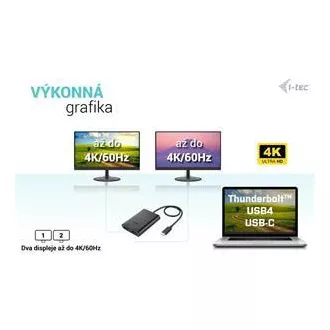 Adaptor video HDMI I-tec USB-C Dual 4K/60Hz (singure 8K/30Hz) Adaptor video HDMI I-tec USB-C Dual 4K/60Hz (singure 8K/30Hz)