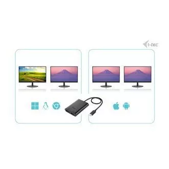Adaptor video HDMI I-tec USB-C Dual 4K/60Hz (singure 8K/30Hz) Adaptor video HDMI I-tec USB-C Dual 4K/60Hz (singure 8K/30Hz)