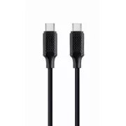 Cablu USB PD (livrare energie) GEMBIRD CABLEXPERT, 100 W, cablu tip C la tip C (CM/CM), 1,5 m, date și alimentare, negru