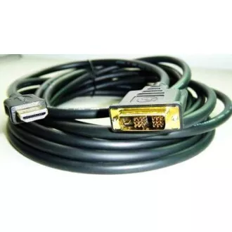 Cablu HDMI-DVI 5m, 1.3, M/M ecranat, contacte placate cu aur