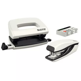 LEITZ Mini capsator și perforator WOW, alb perlat LEITZ Mini capsator și perforator WOW, alb perlat