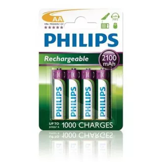 Baterii Philips AA 2100mAh MultiLife, NiMh - 4 bucăți