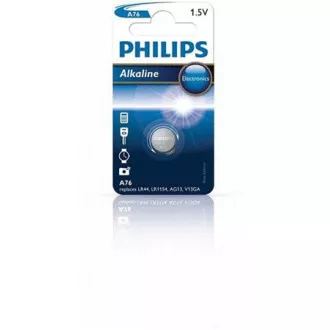 Baterie buton Philips A76, alcalină - 1 buc (LR44)