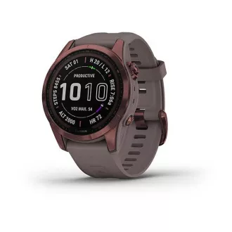 Garmin Fenix 7S PRO Sapphire Solar, Titan Dark Bronze / Band gri