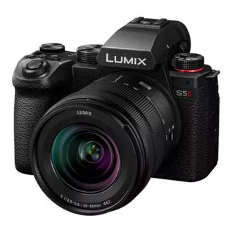 Panasonic Lumix DC-S5 Mark II + Lumix S 20-60 mm f/3.5-5.6 Macro OIS 24.2 Mpx, negru Panasonic Lumix DC-S5 Mark II + Lumix S 20-60 mm f/3.5-5.6 Macro OIS 24.2 Mpx, negru