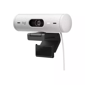 Cameră web Logitech BRIO 500, Full HD, zoom 4x, RightLight 4 cu HDR, alb, USB-C Cameră web Logitech BRIO 500, Full HD, zoom 4x, RightLight 4 cu HDR, alb, USB-C