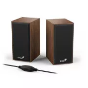 Difuzoare GENIUS SP-HF180, 2.0, 6W, alimentare USB, jack de 3,5 mm, din lemn, maro