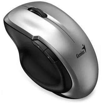Mouse Genius Ergo 8200S, wireless, optic, 1200DPI, 5 butoane, silențios, senzor BlueEye, USB-C, argintiu