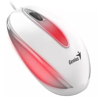 Genius DX-Mini / Mouse, cu fir, optic, 1000DPI, 3 butoane, USB, RGB LED, alb
