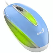 Genius DX-Mini / Mouse, cu fir, optic, 1000DPI, 3 butoane, USB, LED RGB, albastru