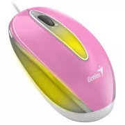 Genius DX-Mini / Mouse, cu fir, optic, 1000DPI, 3 butoane, USB, LED RGB, roz
