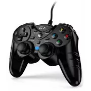 Genius GX Gaming GX-17UV, Gamepad, cu fir, cu vibrații, pentru PC și PS3, USB, negru