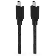 Genius ACC-C2CC-3A, cablu, USB-C la USB-C, USB 3.0, 3A, PD 60W, împletit, 1,5 m, negru