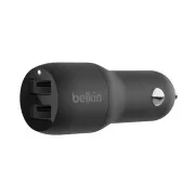 Încărcător auto Belkin BOOST CHARGE™ 24W Dual USB-A, negru