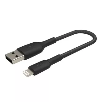 Cablu Belkin BOOST CHARGE™ Lightning/USB-A, 15 cm, negru - rezistent