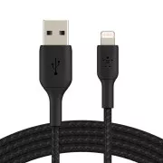 Cablu Belkin BOOST CHARGE™ Lightning/USB-A, 2 m, negru - rezistent