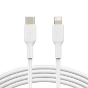 Cablu Belkin BOOST CHARGE™ Lightning/USB-C, 1 m, alb