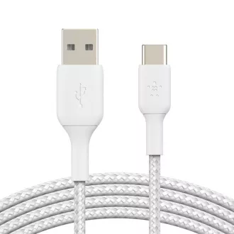 Cablu Belkin BOOST CHARGE™ USB-C/USB-A, 1 m, alb - rezistent