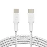 Cablu Belkin BOOST CHARGE™ USB-C/USB-C, 1 m, alb - rezistent