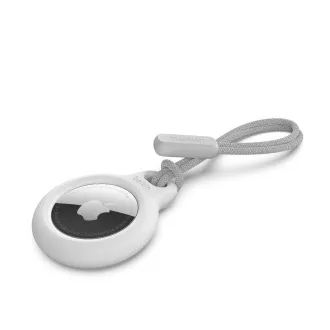 Husă securizată Belkin AirTag cu șnur - albă Husă securizată Belkin AirTag cu șnur - albă