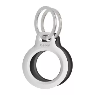 Husă Belkin AirTag Secure cu breloc – Negru și alb – Pachet de 2