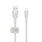 Cablu Belkin BOOST CHARGE™ Lightning/USB-A, 3m, alb - PRO Flex durabil