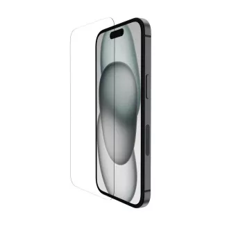 Sticlă de protecție antimicrobiană SCREENFORCE™ TemperedGlass Belkin pentru iPhone 16 / 15 / 14 Pro