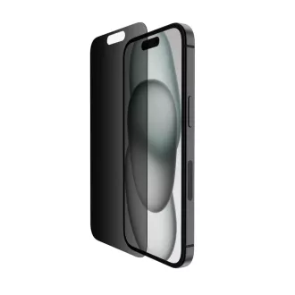 Sticlă de protecție antimicrobiană pentru confidențialitate SCREENFORCE™ TemperedGlass de Belkin pentru iPhone 15 / 14 Pro