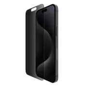 Sticlă de protecție antimicrobiană pentru confidențialitate SCREENFORCE™ TemperedGlass de Belkin pentru iPhone 15 Pro Max