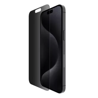 Sticlă de protecție antimicrobiană pentru confidențialitate SCREENFORCE™ TemperedGlass de Belkin pentru iPhone 15 Pro Max