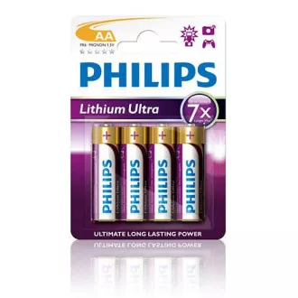 Baterii Philips AA Ultra litiu - 4 buc