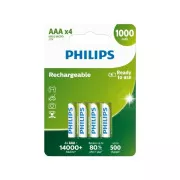 Baterii reîncărcabile Philips AAA 1000mAh, NiMH - 4 buc