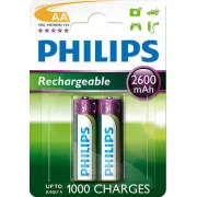 Baterie reîncărcabilă Philips AA 2600mAh, NiMH - 2 buc