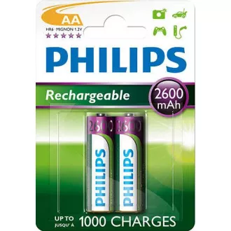 Baterie reîncărcabilă Philips AA 2600mAh, NiMH - 2 buc