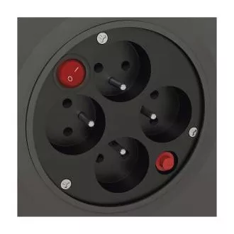 Tambur de prelungire Emos - 4 prize, 25m, 1.5mm, PVC, IP20