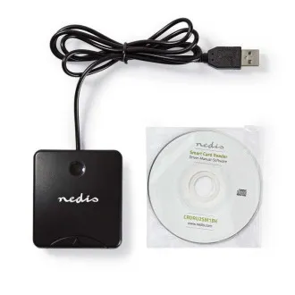 Nedis CRDRU2SM1BK - Cititor de carduri inteligente (ID, eCitizen), USB 2.0 Nedis CRDRU2SM1BK - Cititor de carduri inteligente (ID, eCitizen), USB 2.0