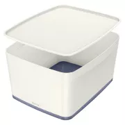 Cutie de depozitare LEITZ cu capac MyBox, mărimea L, alb/gri