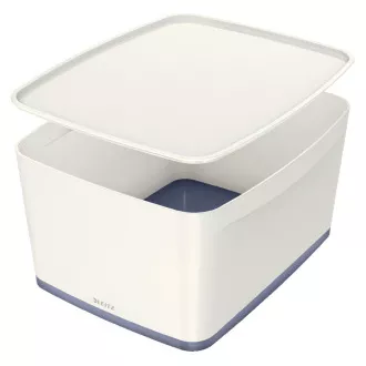 Cutie de depozitare LEITZ cu capac MyBox, mărimea L, alb/gri