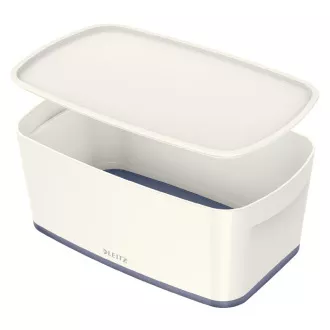 Cutie de depozitare LEITZ cu capac MyBox, mărimea S, alb/gri