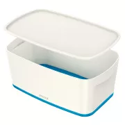 Cutie de depozitare LEITZ cu capac MyBox, mărimea S, alb/albastru