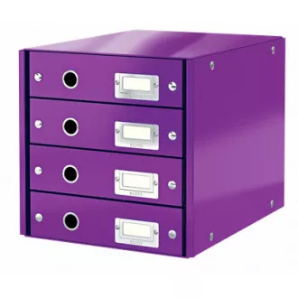 Cutie cu sertare LEITZ Click&Store, 4 sertare, violet Cutie cu sertare LEITZ Click&Store, 4 sertare, violet