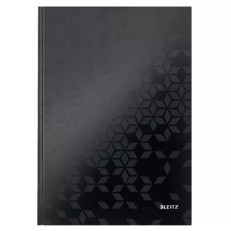 LEITZ Notebook WOW, A4, linie, negru