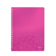 LEITZ Notebook WOW A4, PP, linie, roz